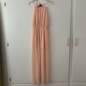 Forever 21 Blush Chiffon Maxi Dress